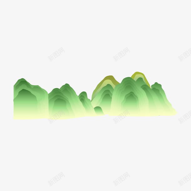 卡通手绘清新山png免抠素材_新图网 https://ixintu.com 卡通 山 手绘 清新