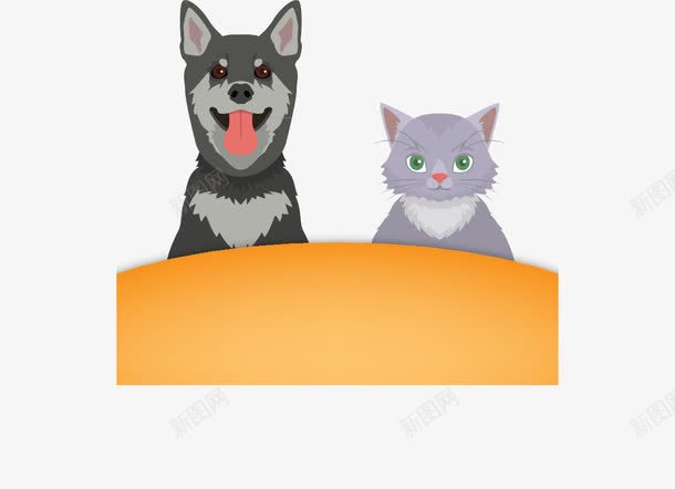 卡通猫狗png免抠素材_新图网 https://ixintu.com 卡通狗 手绘猫 狗 猫 矢量卡通