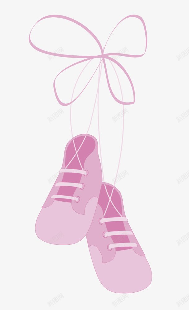 粉色卡通芭蕾舞鞋png免抠素材_新图网 https://ixintu.com PNG 卡通 可爱 粉色 芭蕾舞鞋