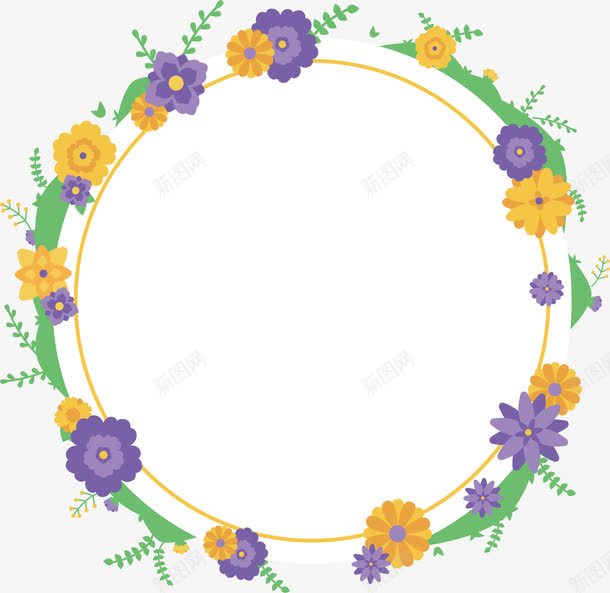 小雏菊花朵边框png免抠素材_新图网 https://ixintu.com 彩色雏菊 矢量png 花朵标题框 花朵边框 雏菊 雏菊边框