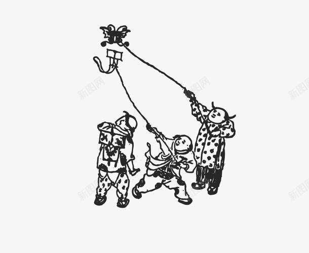 放风筝的孩子png免抠素材_新图网 https://ixintu.com png png素材 孩子 手绘画 放风筝