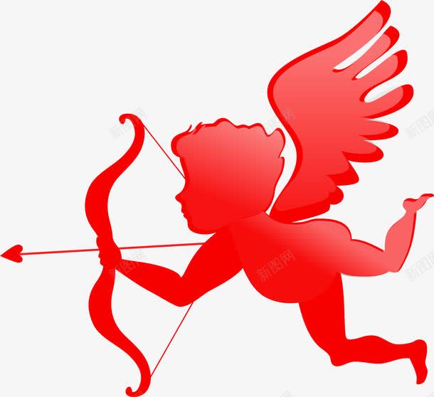 丘比特剪影png免抠素材_新图网 https://ixintu.com 丘比特剪影元素 丘比特剪影图片 弓箭剪影图片 爱神丘比特