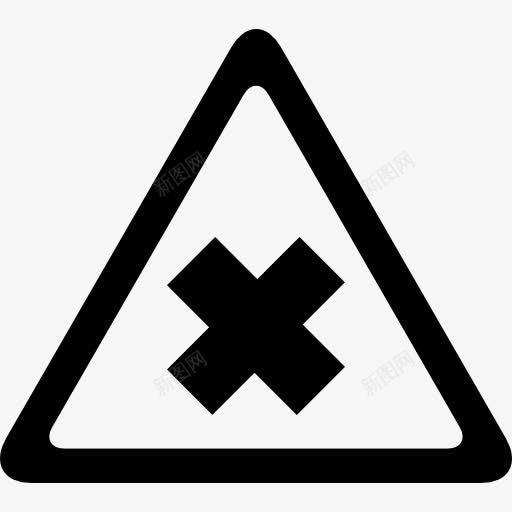 交通信号交叉三角形图标png_新图网 https://ixintu.com 三角 三角街 交叉 交通信号 信号 信号设置 十字架 标志