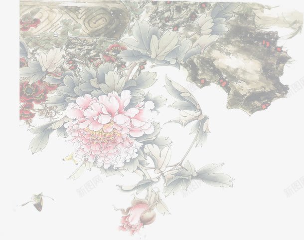 中国风花纹树枝装饰png免抠素材_新图网 https://ixintu.com 国风 树枝 花纹 装饰