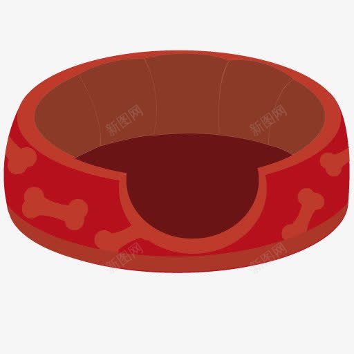 宠物用品png免抠素材_新图网 https://ixintu.com 宠物用品 狗粮碗 红色