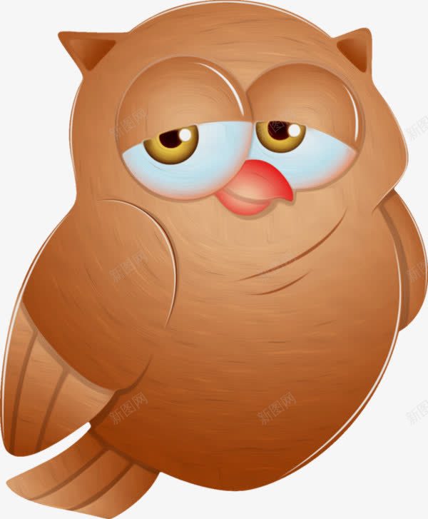 高傲的卡通猫头鹰png免抠素材_新图网 https://ixintu.com 卡通猫头鹰 大眼睛 猫头鹰