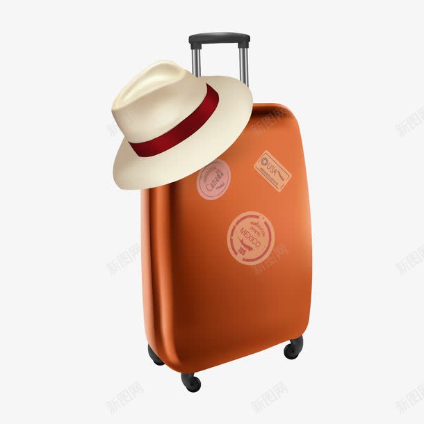 卡通夏日旅行箱png免抠素材_新图网 https://ixintu.com 卡通 夏日 旅行箱