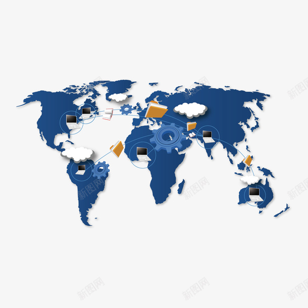 地球和电脑网络矢量图ai免抠素材_新图网 https://ixintu.com png png素材 免费png 免费png素材 地图 电脑 矢量素材 网络 矢量图