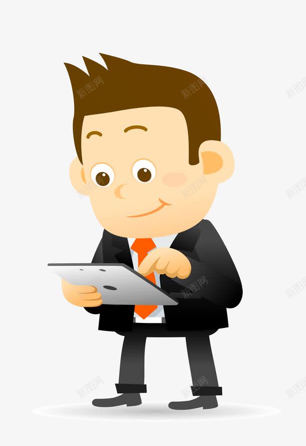 商务男生矢量图eps免抠素材_新图网 https://ixintu.com 卡通男生 商务人士 商务男生 矢量图