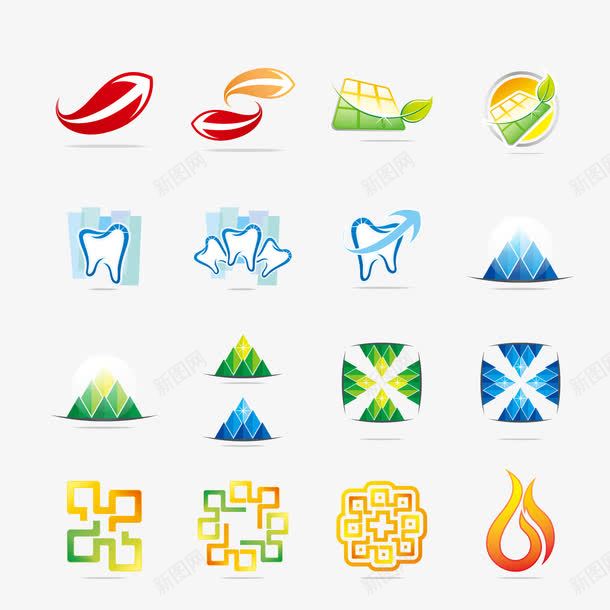 美牙图标png_新图网 https://ixintu.com LOGO 标志 简易