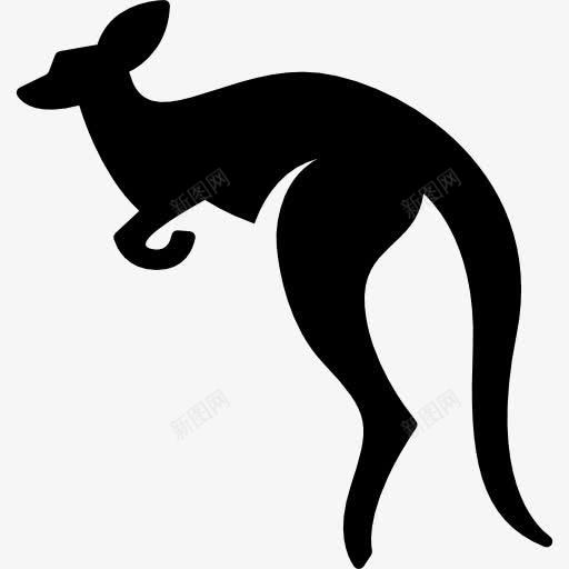 澳大利亚袋鼠图标png_新图网 https://ixintu.com 动物 澳大利亚袋鼠 跳