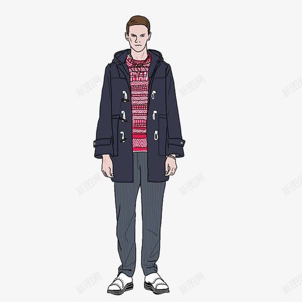 卡通人物png免抠素材_新图网 https://ixintu.com 卡通人物 手绘 插画 暖男 男生