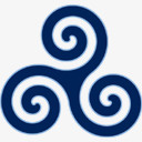 蓝色三结打结凯尔特结图标png_新图网 https://ixintu.com blue knot knotting triskele 三 打结 结 蓝色