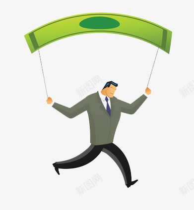 上班族去玩滑翔伞png免抠素材_新图网 https://ixintu.com 上班族 放松 极限运动 滑翔伞