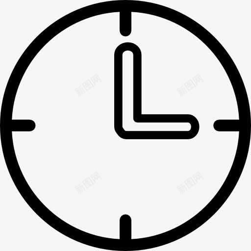 时钟的轮廓图标png_新图网 https://ixintu.com 圆 工具 工具和器具 时钟 时间 概述