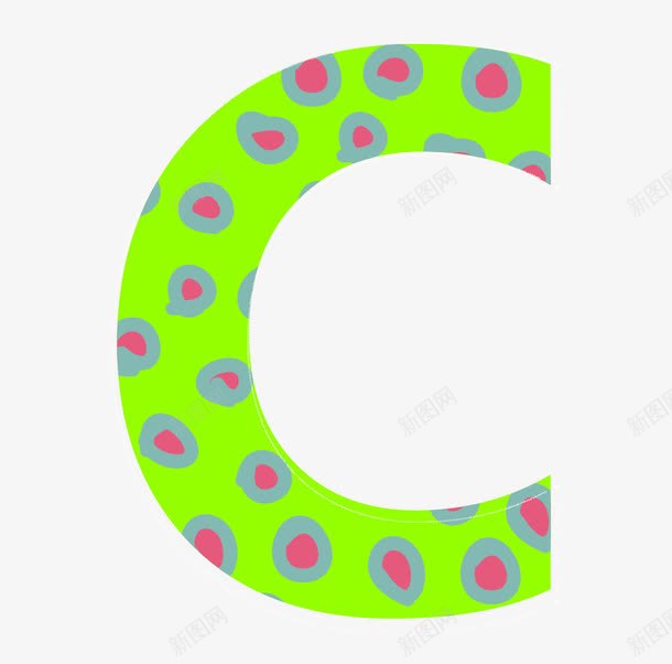 创意卡通装饰英文字母Cpng免抠素材_新图网 https://ixintu.com 创意英文字母 字体设计 广告设计 彩色字母C 英文字母 装饰设计