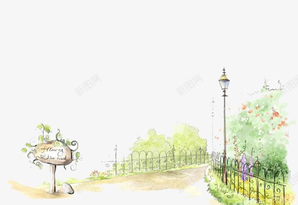 小路png免抠素材_新图网 https://ixintu.com 小路 牌子 道路