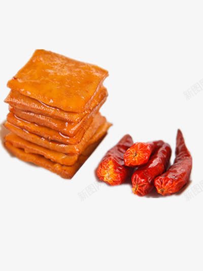 卤豆干png免抠素材_新图网 https://ixintu.com 美食 香干 黄色