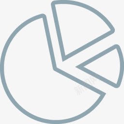 蓝色卡通饼状图图标png_新图网 https://ixintu.com 卡通 图标 蓝色