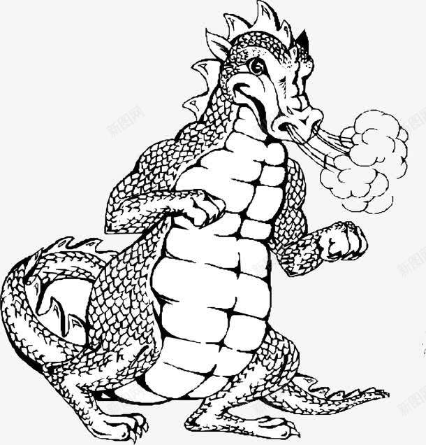 手绘一条像鳄鱼的龙在喘气png免抠素材_新图网 https://ixintu.com 喘气 想鳄鱼的龙 手绘 手绘喘气 鳄鱼 龙