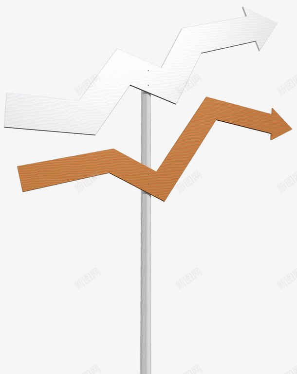 卡通箭头png免抠素材_新图网 https://ixintu.com 前进 方向 白色 箭头 路标