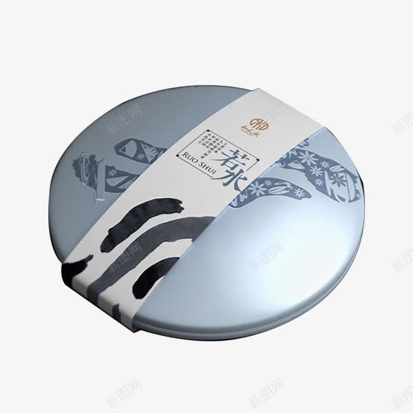 若水月饼包装png免抠素材_新图网 https://ixintu.com 产品实物 圆弧 小气 精装包