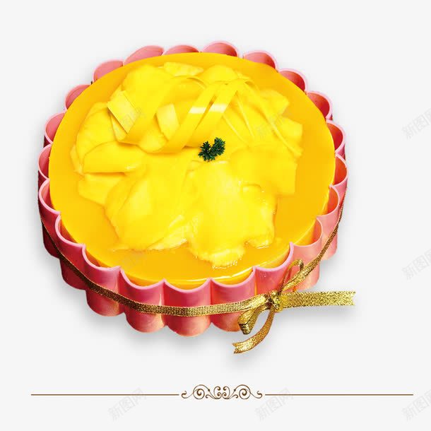 鸡蛋布丁蛋糕png免抠素材_新图网 https://ixintu.com 布丁 布丁蛋糕 蛋糕 金色蝴蝶结