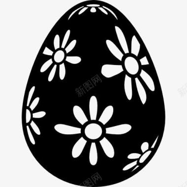复活节彩蛋的雏菊标图标图标