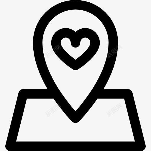 占位符图标png_新图网 https://ixintu.com 占位符 地图和国旗 心 最喜欢的位置 浪漫 爱 销