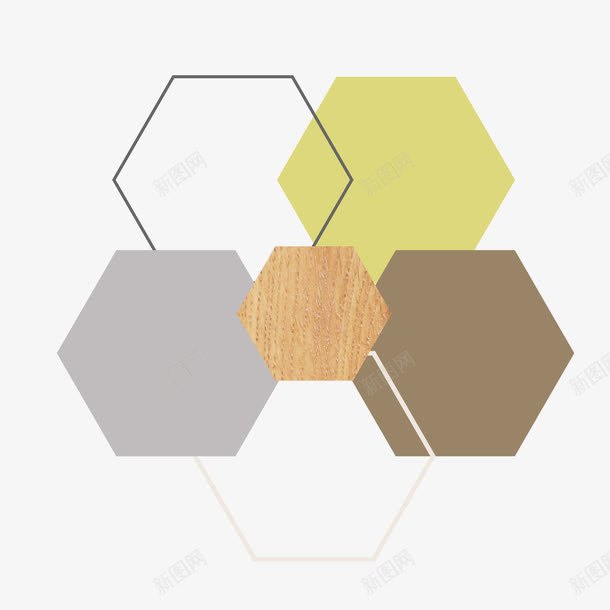 卡通几何六边形矢量图ai免抠素材_新图网 https://ixintu.com 六边形 卡通 卡通几何 文字 矢量图