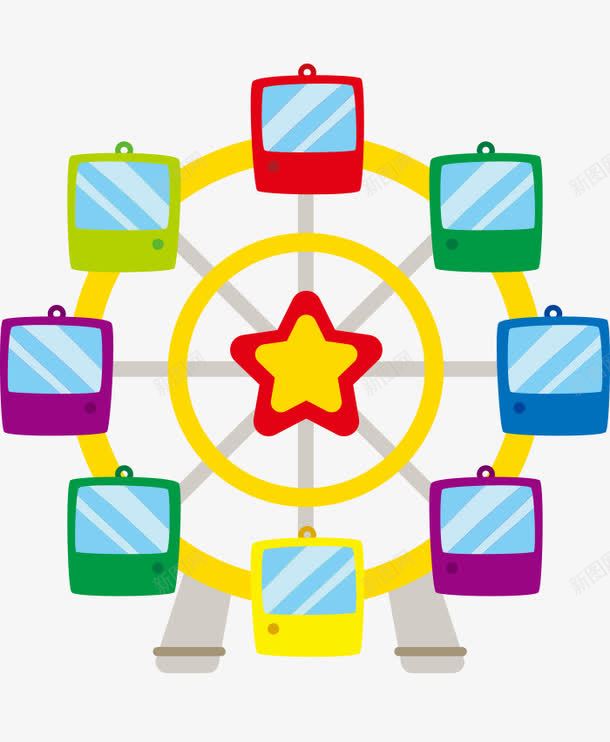 游乐场游戏项目摩天轮png免抠素材_新图网 https://ixintu.com 游乐场 游戏项目