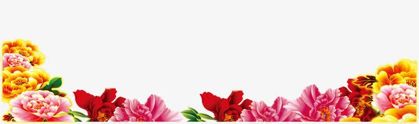 彩色节日花朵装饰边框png免抠素材_新图网 https://ixintu.com 彩色 节日 花朵 装饰 边框