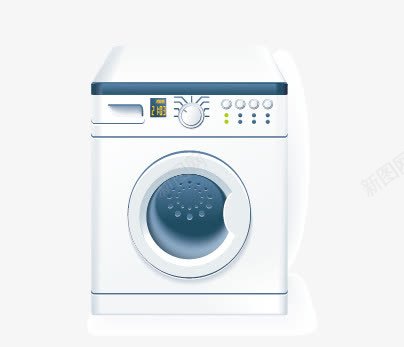 洗衣机矢量图eps免抠素材_新图网 https://ixintu.com 3D 洗衣机 白色 矢量图