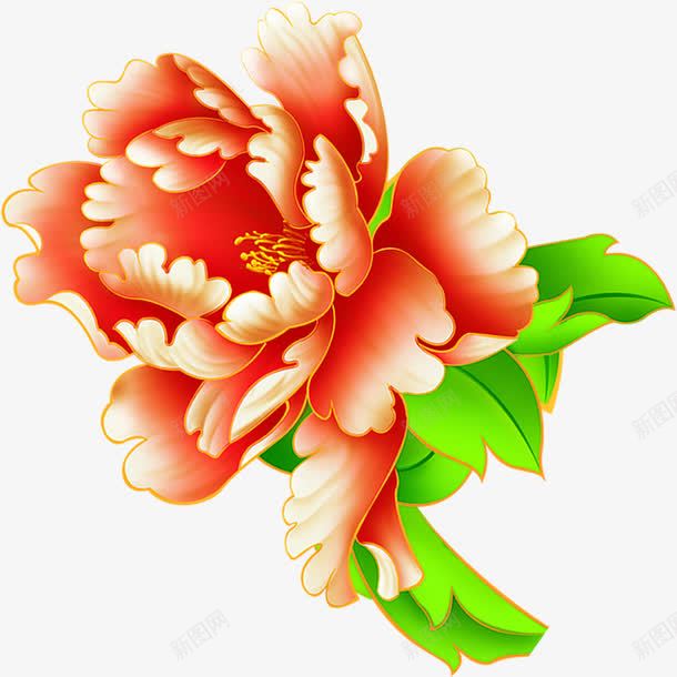 中秋节红白色花朵树叶包装png免抠素材_新图网 https://ixintu.com 中秋节 包装 树叶 白色 花朵