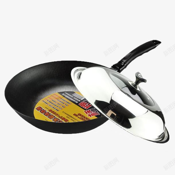 实物防锈炒菜锅png免抠素材_新图网 https://ixintu.com 促销 家用 新品 炒菜锅 透明png 锅盖 防粘锅 防锈