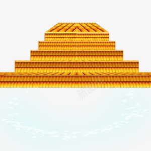金色垫梯png免抠素材_新图网 https://ixintu.com 垫脚 梯子 豪华 金色