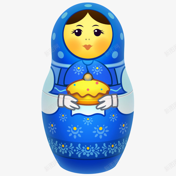蓝色的俄式套娃大Matreshkaicons图标png_新图网 https://ixintu.com big blue matreshka 俄式套娃 大 蓝色的
