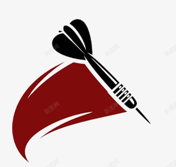 黑色飞镖png免抠素材_新图网 https://ixintu.com 卡通 红色 飞镖 黑色