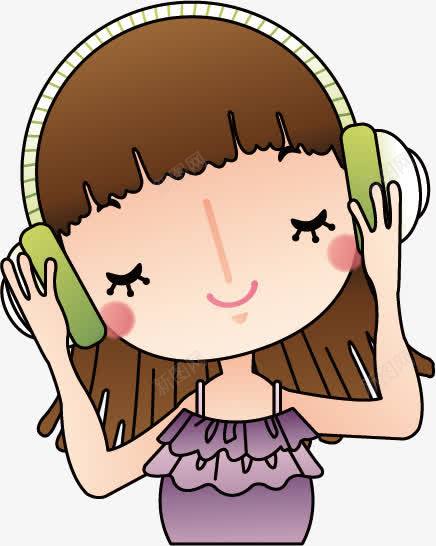听音乐png免抠素材_新图网 https://ixintu.com 卡通人物 耳机 音乐