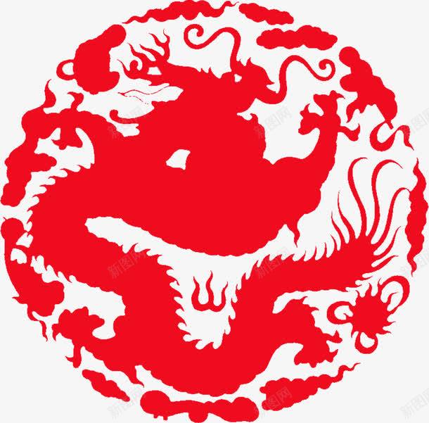 合成手绘红色的中国龙包装盒图腾png免抠素材_新图网 https://ixintu.com 中国 包装盒 合成 图腾 红色