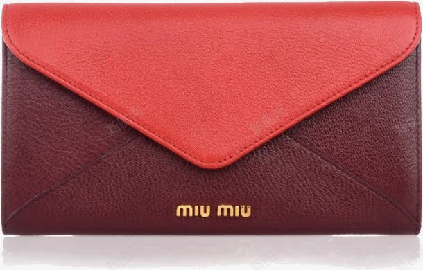 MIUMIU女士拼色压纹牛皮相png免抠素材_新图网 https://ixintu.com 压纹牛皮产品实物 拼色 翻盖钱包