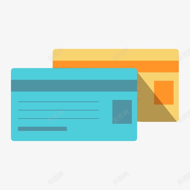 扁平化信用卡矢量图ai免抠素材_新图网 https://ixintu.com 信用卡 扁平化 矢量图