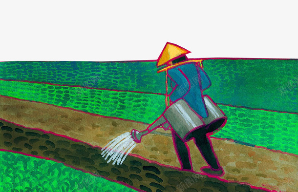 插图农地种植浇水的人png免抠素材_新图网 https://ixintu.com 农地 农地种植 农民的土地 农用地 农田 土地 插图农地种植浇水的人