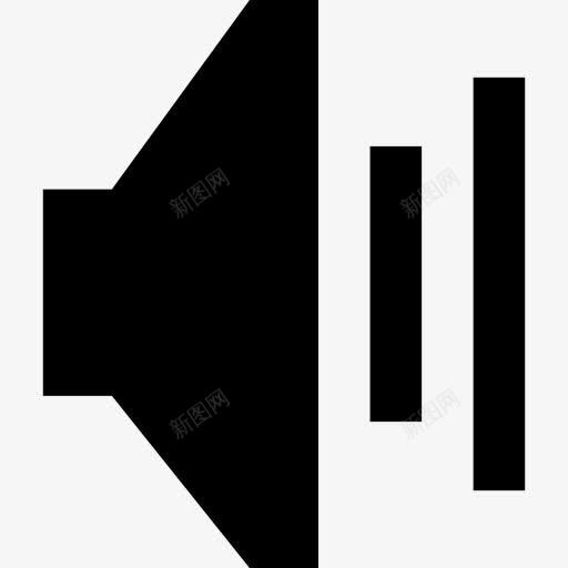 扬声器与两音条图标png_新图网 https://ixintu.com 声波 技术 音乐 音乐播放 音量控制 音量调节 音频