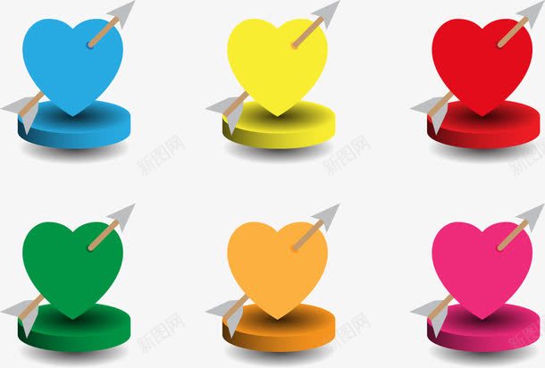 一箭穿心png免抠素材_新图网 https://ixintu.com 一箭穿心 丘比特之箭 弓箭 爱神 矢量爱心