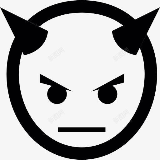 魔鬼头有角图标png_新图网 https://ixintu.com 人 恶魔 愤怒 肖像 路西法 面对邪恶