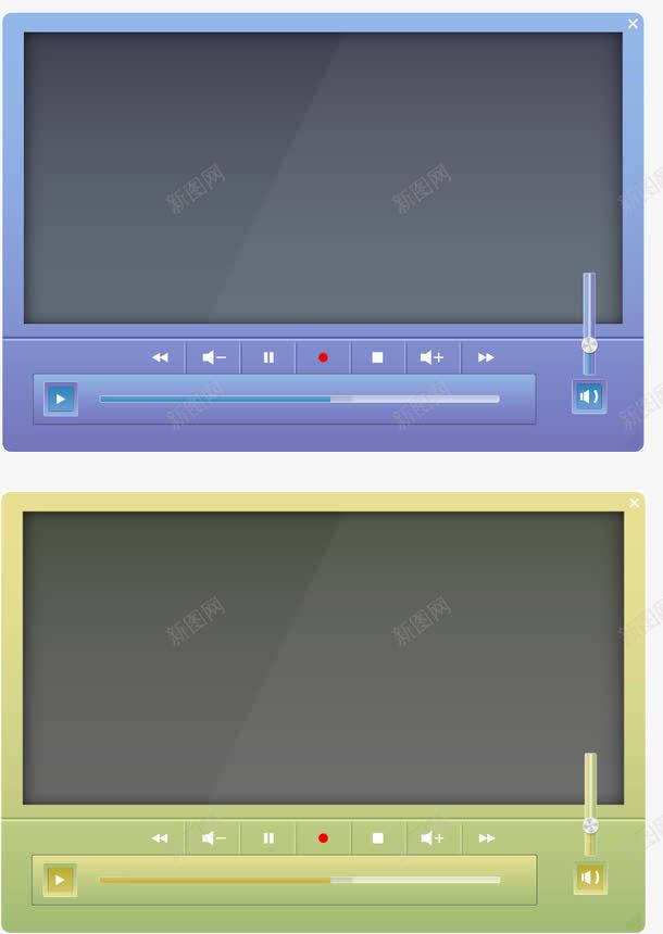 音频播放器png免抠素材_新图网 https://ixintu.com 视频播放器 音频播放器