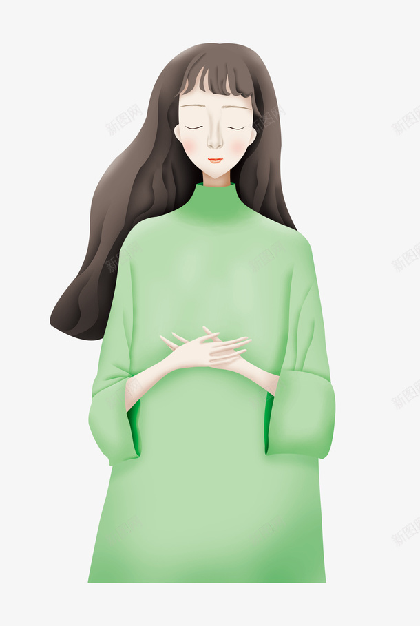 三八节装饰手绘人物插画png免抠素材_新图网 https://ixintu.com 三八节 人物插画 女孩 手绘 清新人物插图 装饰 长发