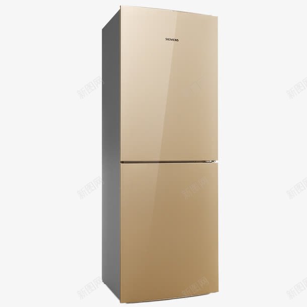 大容量双门家用节能电冰箱香槟金png免抠素材_新图网 https://ixintu.com 产品实物 大容量 家用节能 电冰箱 香槟金