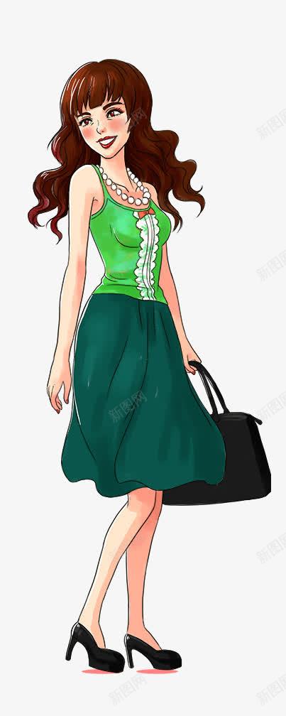h5卡通美女png免抠素材_新图网 https://ixintu.com 女人 女郎